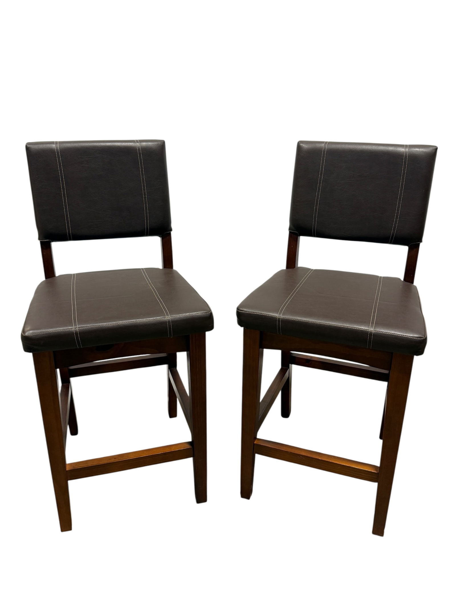 Pair of Leather High Chairs (1 of 5)