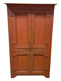 Primitive Painted Corner Cabinet