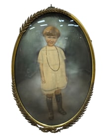 Antique Portrait Print of Young Boy