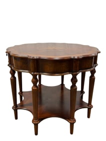 Butler Furniture Clover Top Inlaid Table w/ 2 Drawers