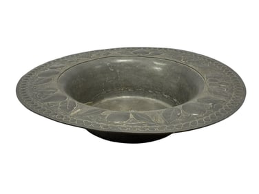 Large Arts & Crafts Pewter Center Bowl