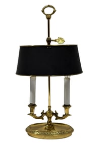 Vintage Brass Bouillotte Lamp