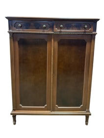 Vintage Mahogany Linen Press