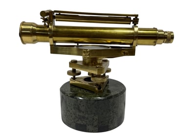 Maitland Smith Brass Telescope on Marble Base