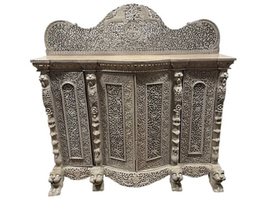 19th C. Anglo-Indian Ornately Carved Server