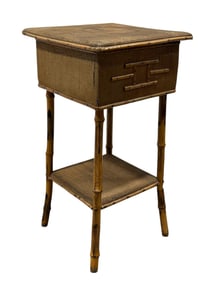 Victorian Bamboo Sewing Stand