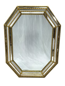 Mid Century Italian LaBarge Hollywood Regency Giltwood Mirror