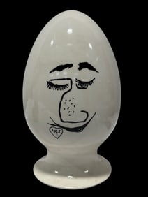 LaGardo Tackett Ceramic Egg "Condom Holder"