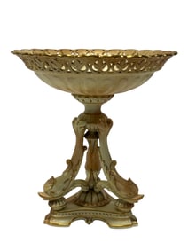 Antique Royal Worcester Porcelain Dolphin Tazza