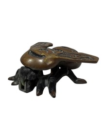 Signed Michael Healy Bronze & Cast Iron Bee Door Knocker