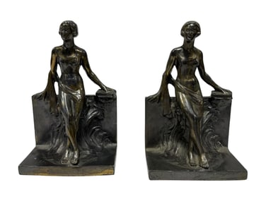 Pair of Metal Figural Bookends