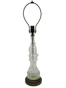Queen Victoria & Albert Glass Bottle Lamp
