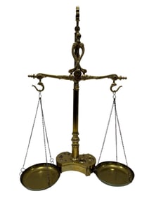 Brass Dolphine Apothecary Balance Scale