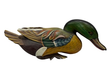 Hand Painted Wood Duck Decoy