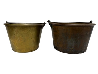 Pair of Brooklyn N.Y. Brass Co. Fireman's Brass Buckets