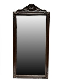 Antique Carved Wood Mahogany Mirror