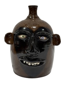 Signed Morris Duncan Pottery Face Jug