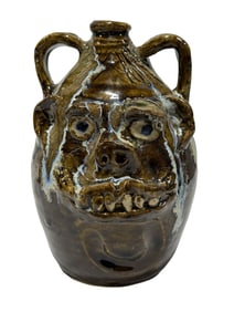 Signed Marie Rogers Pottery Double Face Jug