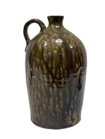Brown Drip Glazed Pottery Jug