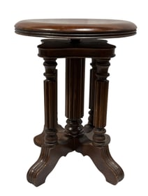 Victorian Swivel Piano Organ Stool