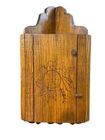 Antique Pine Corner Spice Cabinet