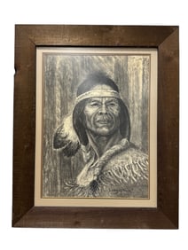 Framed Native American Print by Larry Patterson