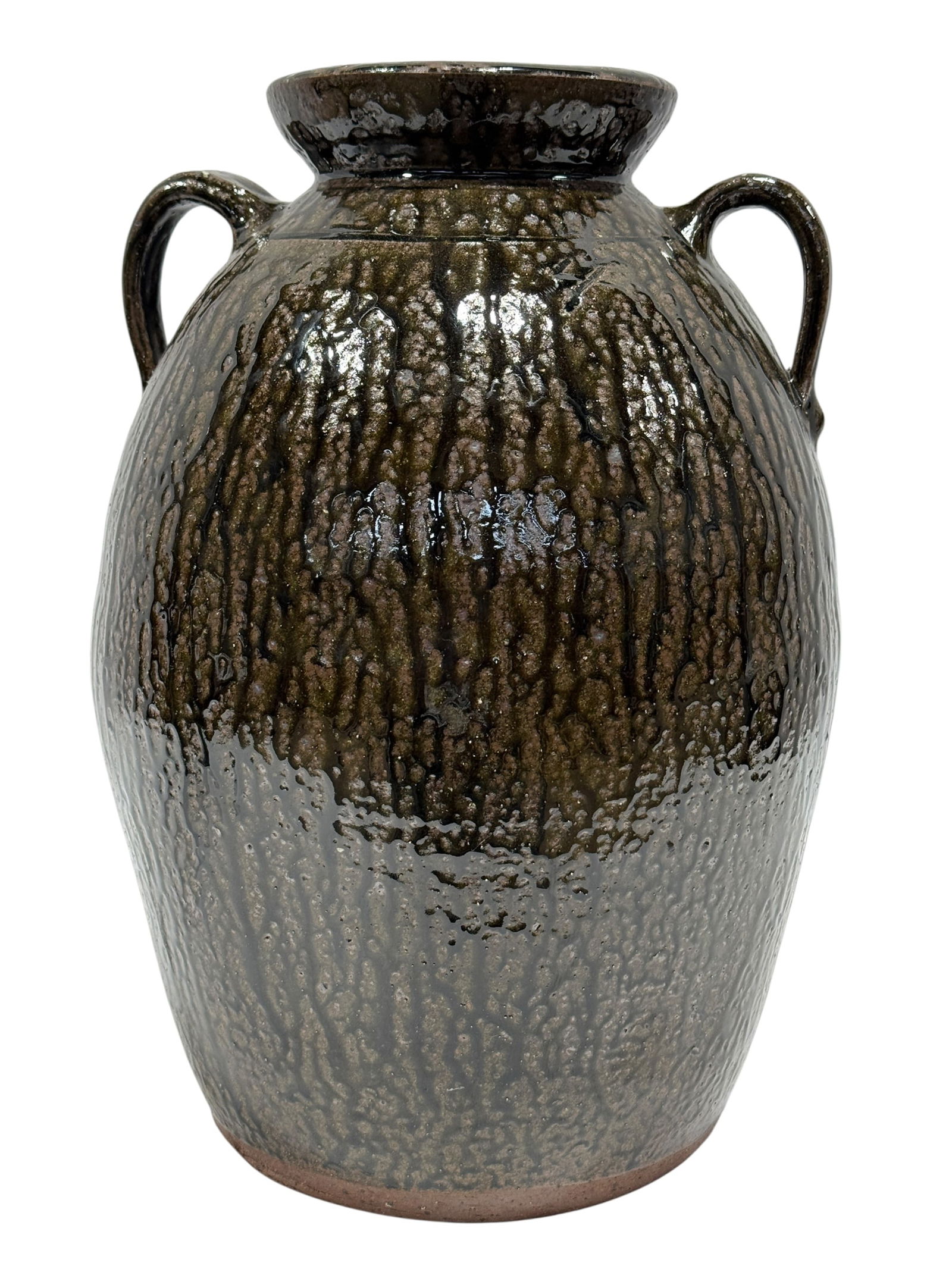 Signed Shelly West 4 Gal Brown Drip Glaze Jar (1 of 9)