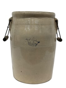 Robinson Ransbottom 3 Gal Blue Crown Butter Churn Crock