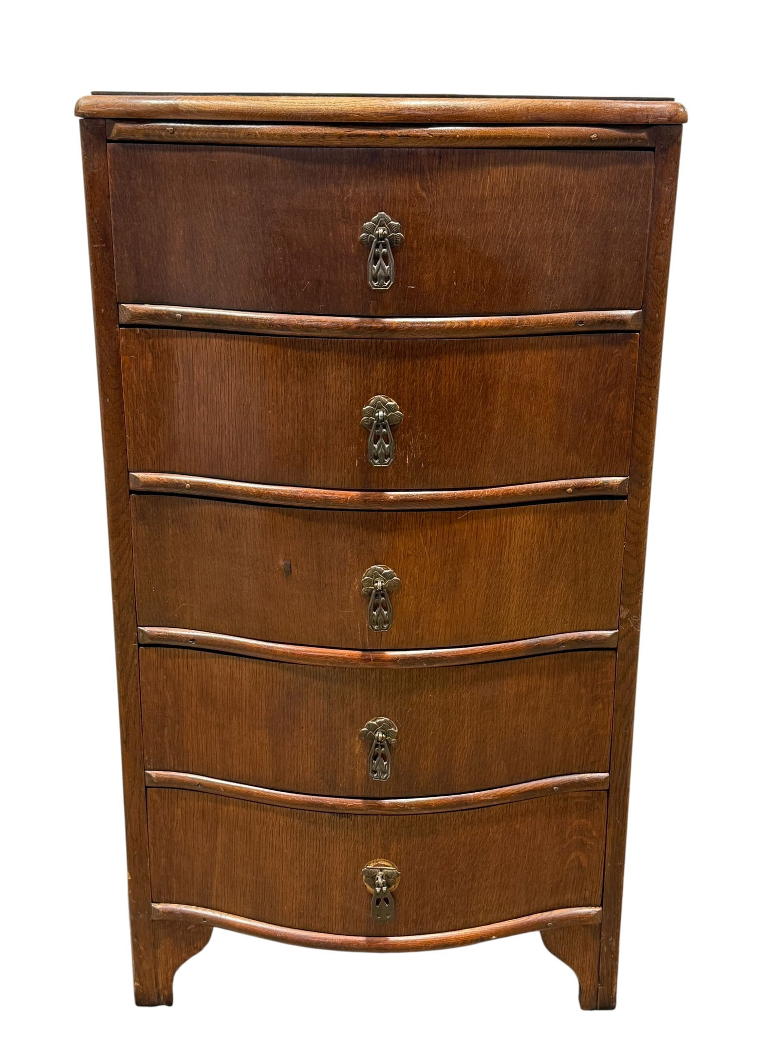 Antique Oak 5 Drawer Chest (1 of 6)