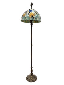 Tiffany Style Leaded Glass Shade Floor Lamp