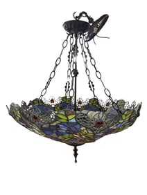 Tiffany Style Stained Glass Floral Garden Light Fixture