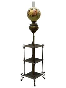 19th C. Bradley & Hubbard American Aesthetic Bronze Floor Lamp
