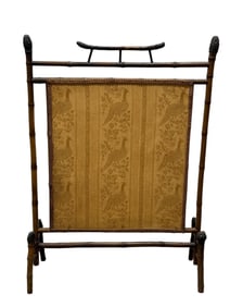 19th C. Napoleon III Style Bamboo Fireplace Screen