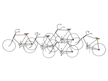 Curtis Jeré for Artisan House MCM Copper & Brass Sculpture of Bicycles
