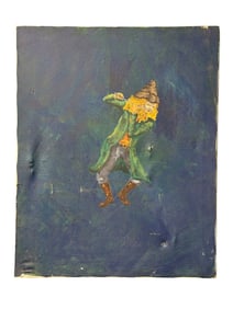 Oil on canvas "Flute Player" Painting