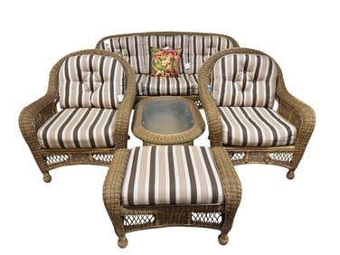 5Pc Synthetic Wicker Outdoor Set