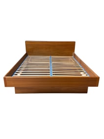 MCM Danish Teak Wood Queen Platform Bed
