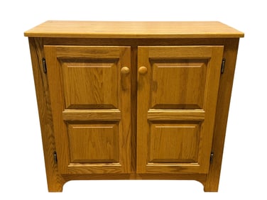 Oak 2-Door Storage Cabinet
