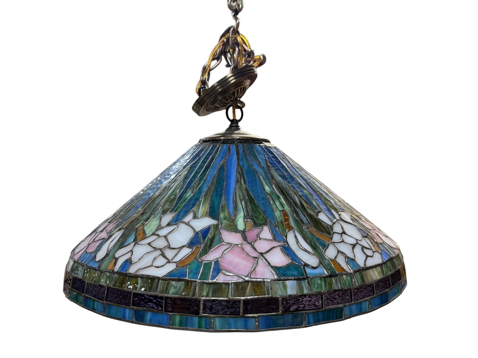 Tiffany Style Stained Glass Light Fixture (1 of 4)