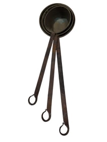 Set of Antique Fireplace Cooking Ladles