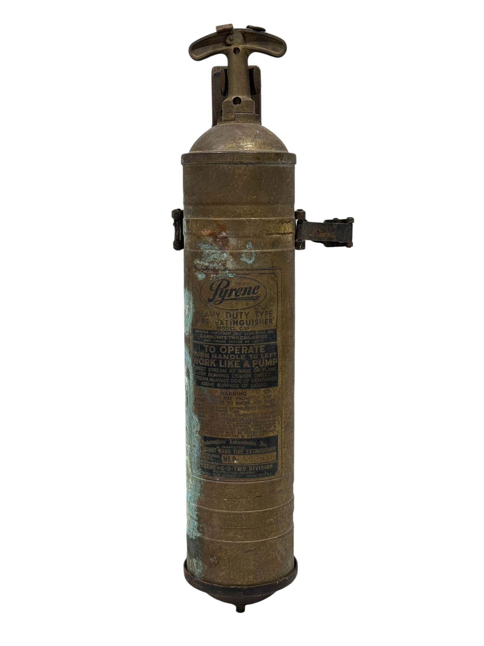 Vintage Brass Pyrene Fire Extinguisher (1 of 10)