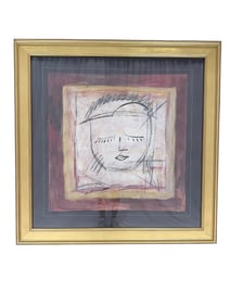 Signed Jody Hewitt "Study of Heads I" Original Modern Painting