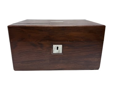 Victorian Rosewood Traveling Box w/ Fitted Bottles
