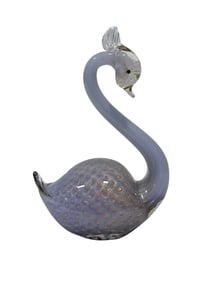Venetian Murano Glass Swan by Alfredo Barbini