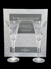 Pair of Waterford "Prosperity" Millennium Fluted Glasses