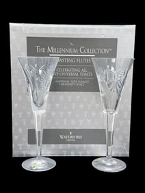 Pair of Waterford "5 Universal" Millennium Fluted Glasses