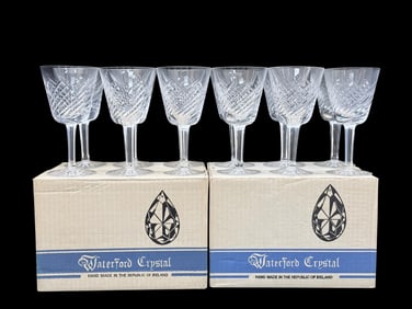 (12Pc) Vintage Waterford Crystal Old Irish "Michele" Clarets