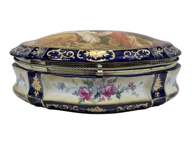 Early French Porcelain Dresser Box