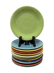 Stack of Early Fiesta Bread/Butter Plates
