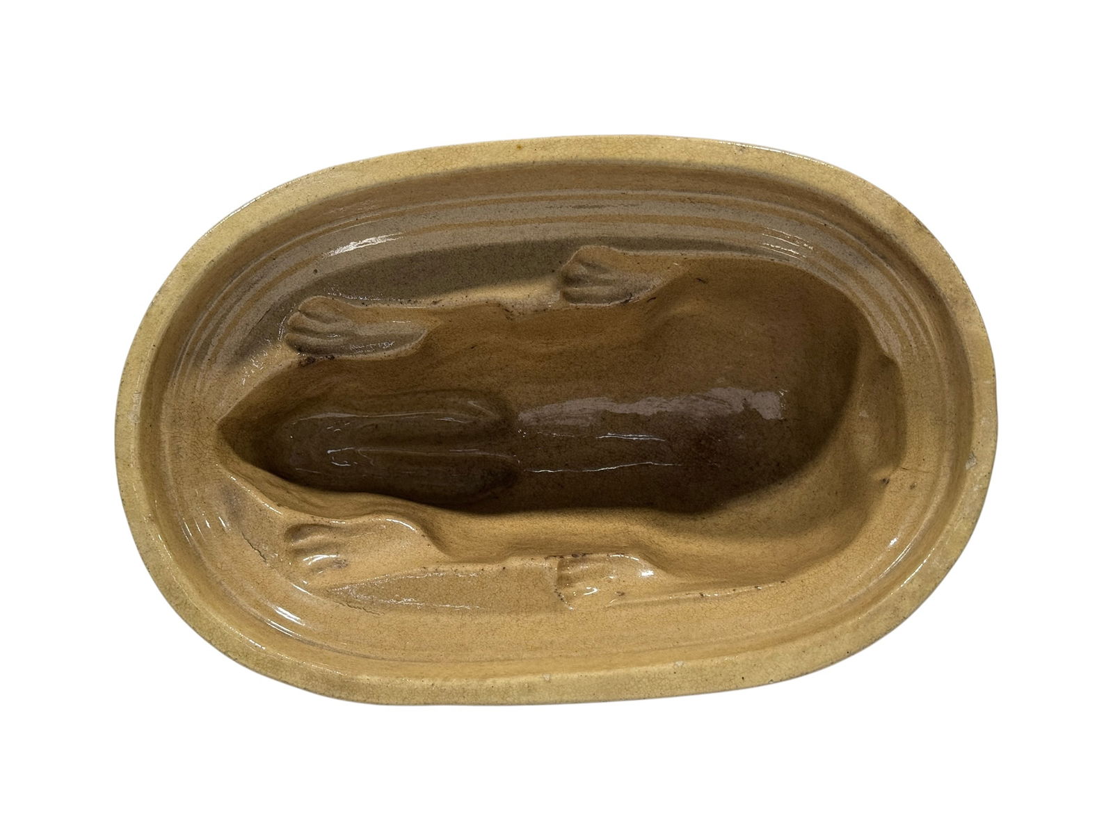 Victorian Yellowware Rabbit Food Mold (1 of 9)